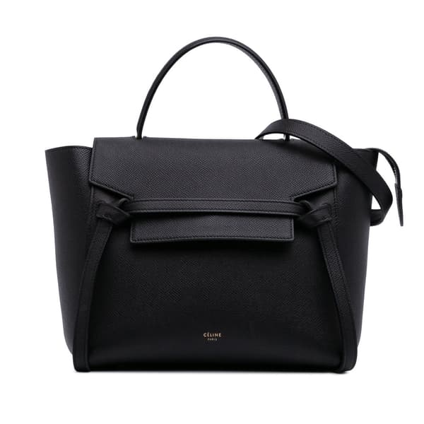 Pre-owned Celine Micro Grained Calfskin Belt Bag Black