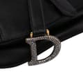 Pikkukuva 6 / 8: Pre-owned Dior Mini Satin Crystal Embellished Saddle Bag Black