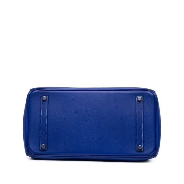 Pre-owned Hermès Epsom Candy Birkin Retourne 35 Blue
