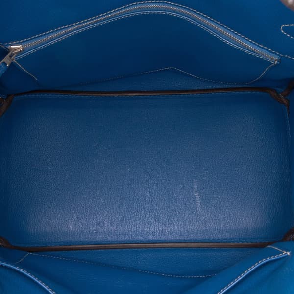 Pre-owned Hermès Epsom Candy Birkin Retourne 35 Blue