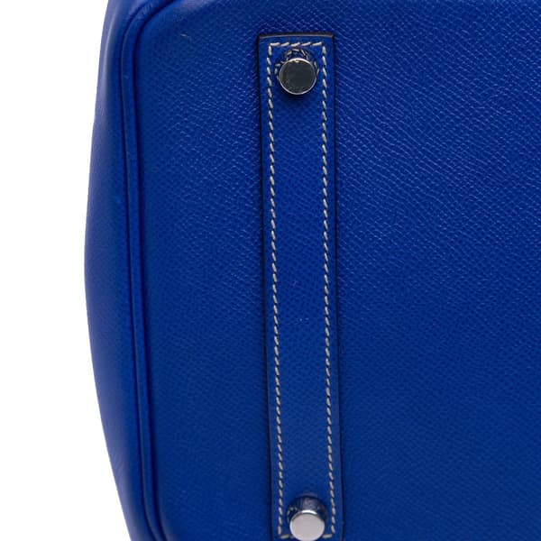 Pre-owned Hermès Epsom Candy Birkin Retourne 35 Blue
