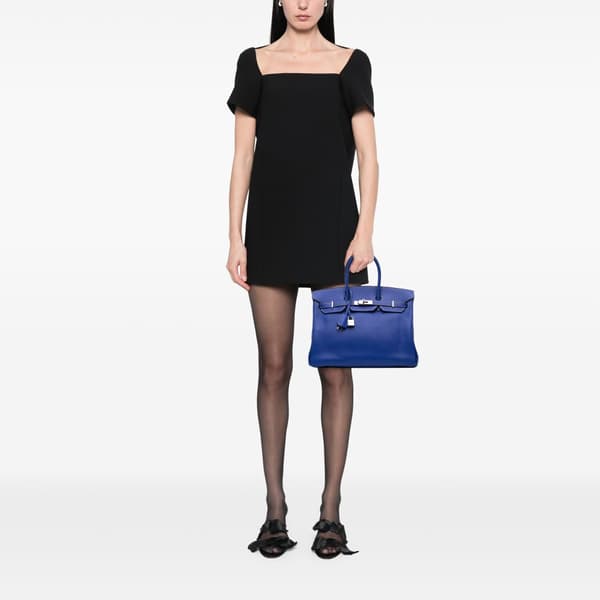 Pre-owned Hermès Epsom Candy Birkin Retourne 35 Blue