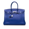 Miniatyrbillede 1 af 10: Pre-owned Hermès Epsom Candy Birkin Retourne 35 Blue