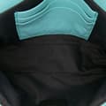 Miniatyrbild 4 av 10: Pre-owned Fendi Mini Zucca Embossed Leather Baguette Satchel Blue