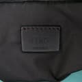 Miniatyrbild 5 av 10: Pre-owned Fendi Mini Zucca Embossed Leather Baguette Satchel Blue