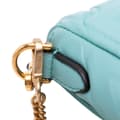 Miniatyrbild 9 av 10: Pre-owned Fendi Mini Zucca Embossed Leather Baguette Satchel Blue