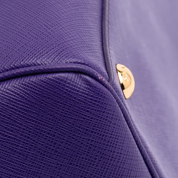 Pre-owned Prada Saffiano Lux Frame Handbag Purple