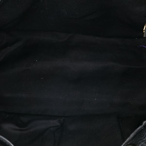 Pre-owned Gucci Medium Calfskin Bamboo Shopper Boston Bag Black