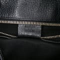 Miniatyrbild 6 av 10: Pre-owned Gucci Medium Calfskin Bamboo Shopper Boston Bag Black