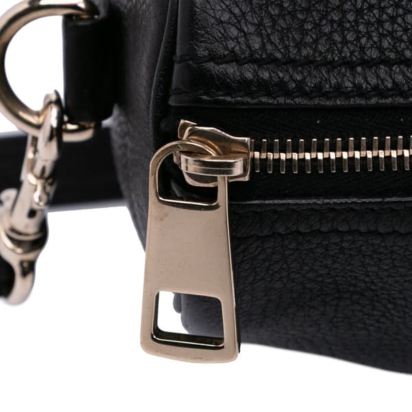 Pre-owned Gucci Medium Calfskin Bamboo Shopper Boston Bag Black