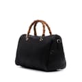 Miniatyrbild 2 av 10: Pre-owned Gucci Medium Calfskin Bamboo Shopper Boston Bag Black