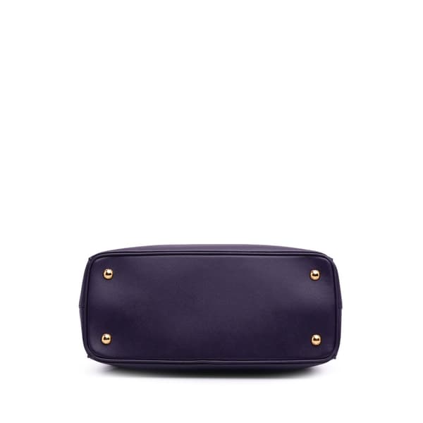 Pre-owned Prada Medium Saffiano Lux Galleria Satchel Purple