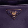 Miniatyrbild 6 av 10: Pre-owned Prada Medium Saffiano Lux Galleria Satchel Purple