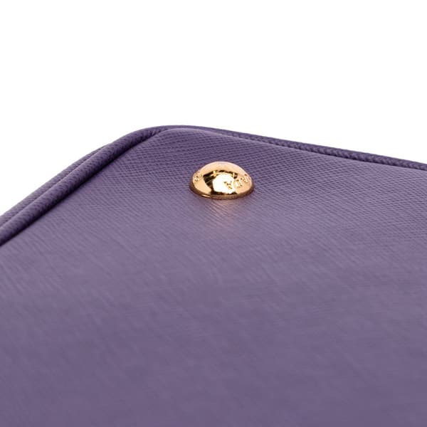 Pre-owned Prada Medium Saffiano Lux Galleria Satchel Purple