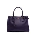 Miniatyrbild 1 av 10: Pre-owned Prada Medium Saffiano Lux Galleria Satchel Purple