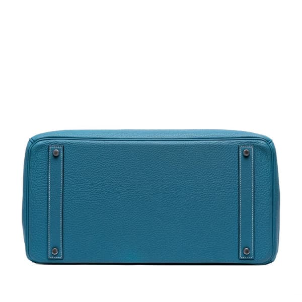 Pre-owned Hermès Togo Birkin Retourne 40 Blue