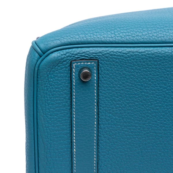 Pre-owned Hermès Togo Birkin Retourne 40 Blue