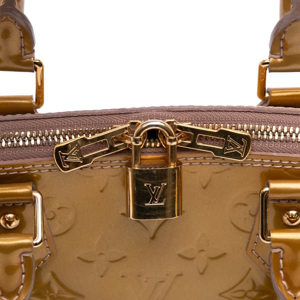 Pre-owned Louis Vuitton Monogram Vernis Alma PM Gold