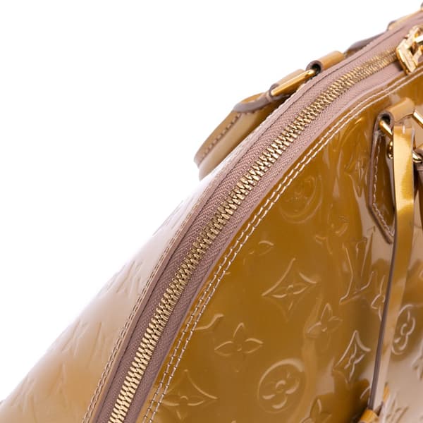 Pre-owned Louis Vuitton Monogram Vernis Alma PM Gold