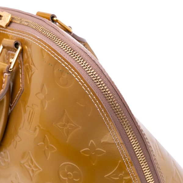 Pre-owned Louis Vuitton Monogram Vernis Alma PM Gold