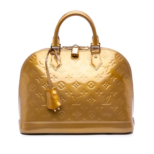 Pre-owned Louis Vuitton Monogram Vernis Alma PM Gold