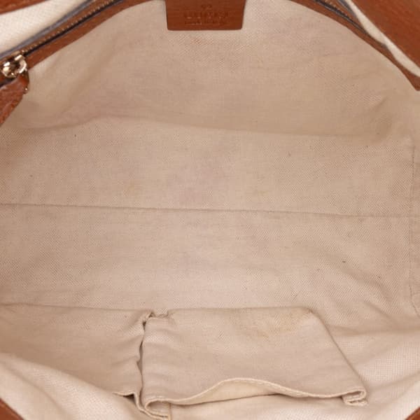 Pre-owned Gucci GG Canvas Bella Satchel Brown