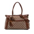 Miniatyrbild 1 av 10: Pre-owned Gucci GG Canvas Bella Satchel Brown