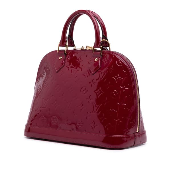 Pre-owned Louis Vuitton Monogram Vernis Alma PM Red