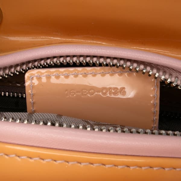 Pre-owned Dior Medium Patent Cannage Lady Dior Brown