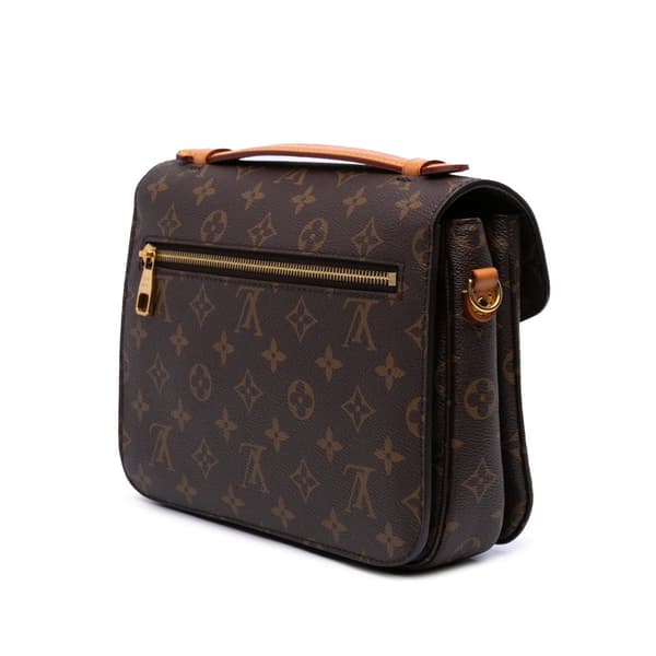 Pre-owned Louis Vuitton Monogram Pochette Metis Brown