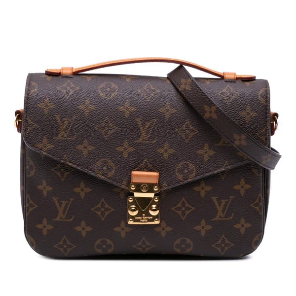 Pre-owned Louis Vuitton Monogram Pochette Metis Brown