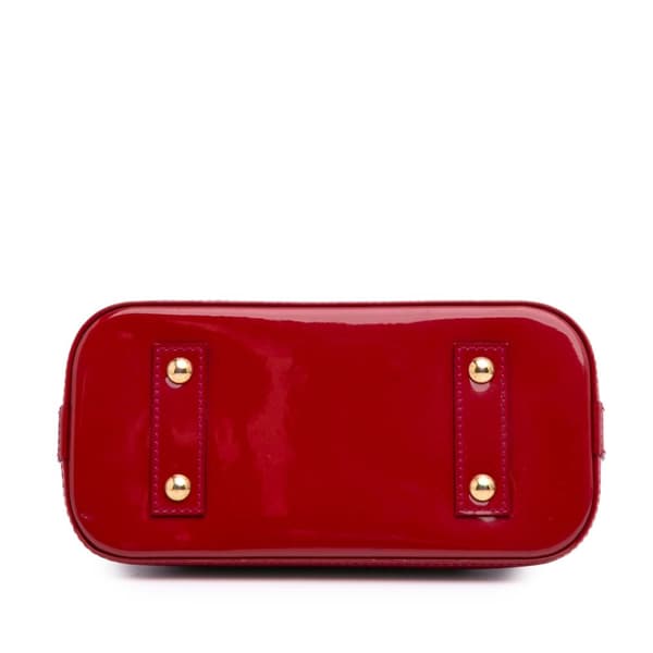 Pre-owned Louis Vuitton Monogram Vernis Alma BB Red