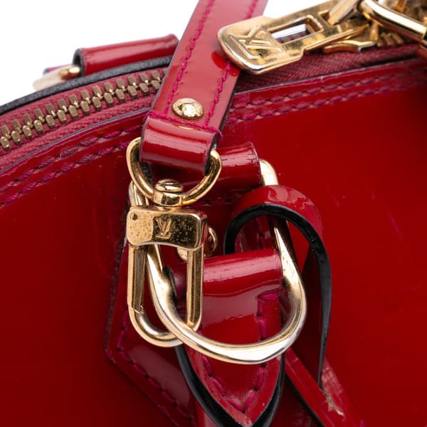 Pre-owned Louis Vuitton Monogram Vernis Alma BB Red
