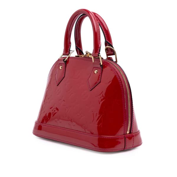 Pre-owned Louis Vuitton Monogram Vernis Alma BB Red