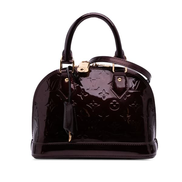 Pre-owned Louis Vuitton Monogram Vernis Alma BB Purple