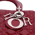 Miniatyrbilde 9 av 10: Pre-owned Dior Medium Patent Cannage Lady Dior Red