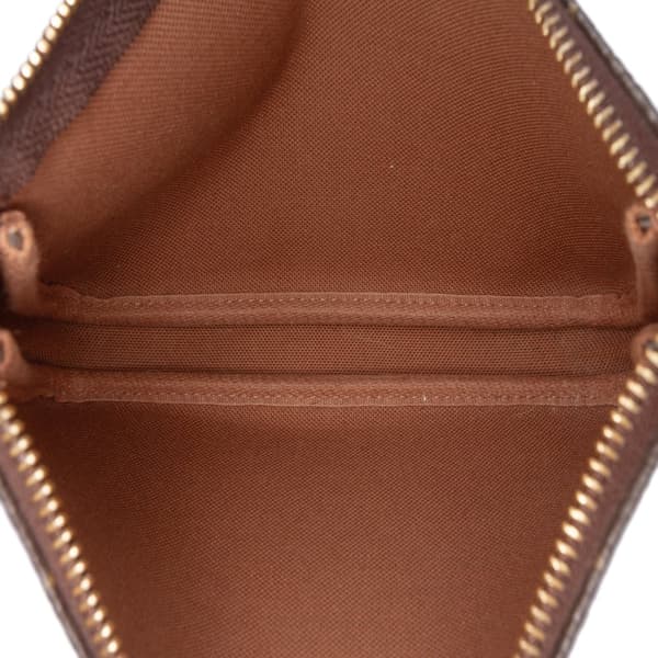 Pre-owned Louis Vuitton Monogram Mini Pochette Accessoires Brown