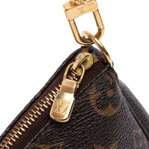 Pre-owned Louis Vuitton Monogram Mini Pochette Accessoires Brown