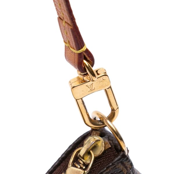 Pre-owned Louis Vuitton Monogram Mini Pochette Accessoires Brown