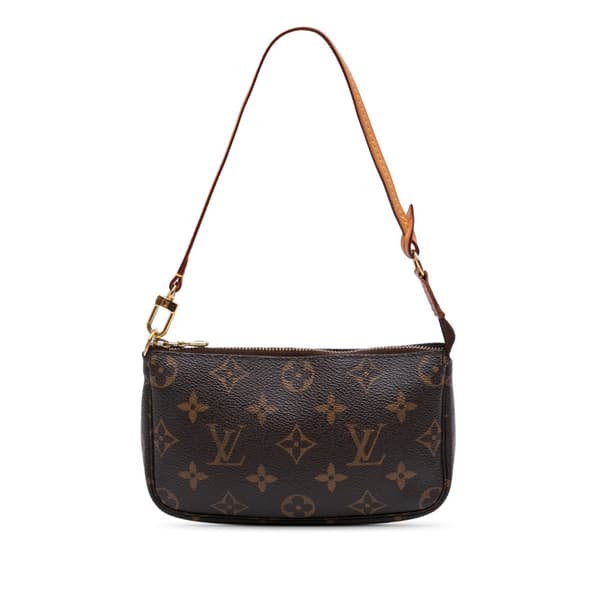 Pre-owned Louis Vuitton Monogram Mini Pochette Accessoires Brown
