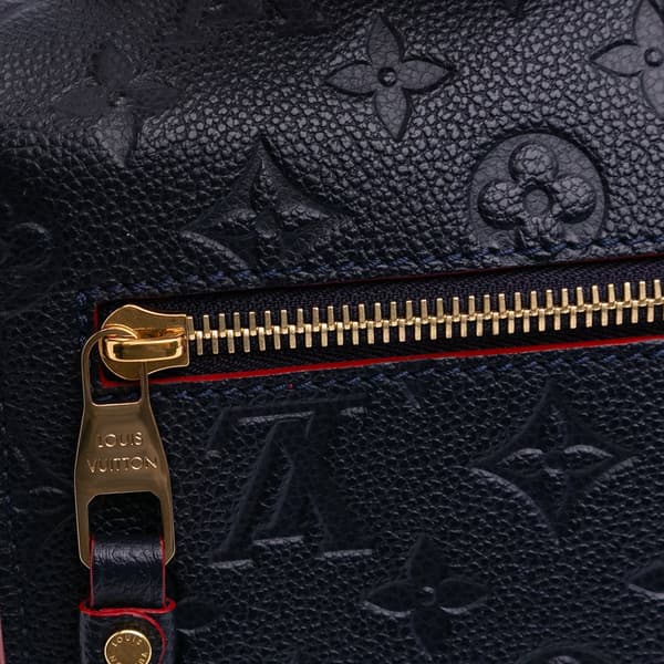 Pre-owned Louis Vuitton Monogram Empreinte Pochette Metis Blue