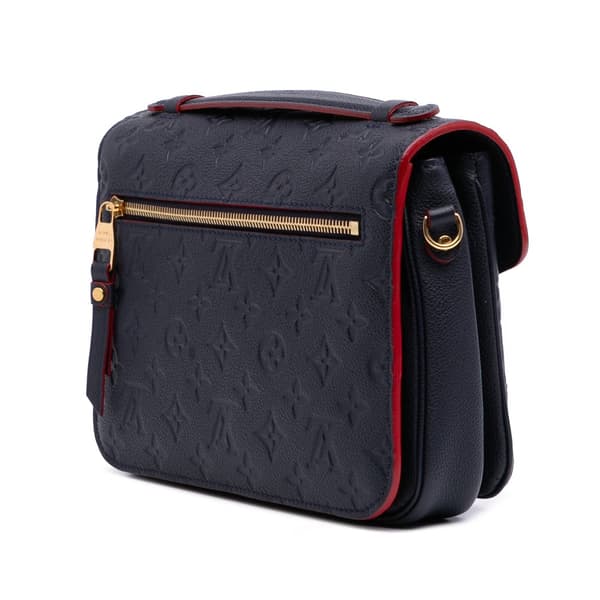 Pre-owned Louis Vuitton Monogram Empreinte Pochette Metis Blue