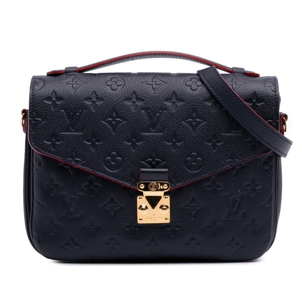 Pre-owned Louis Vuitton Monogram Empreinte Pochette Metis Blue