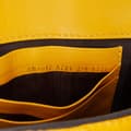 Miniatyrbild 5 av 10: Pre-owned Fendi Mini Zucca Embossed Leather Baguette Satchel Yellow
