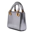 Miniatyrbillede 2 af 10: Pre-owned Dior Mini Metallic Glazed Calfskin Lady Dior Silver