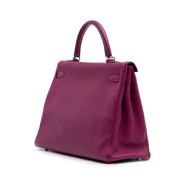 Pre-owned Hermès Togo Kelly II Retourne 35 Purple