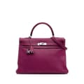 Miniatyrbillede 1 af 10: Pre-owned Hermès Togo Kelly II Retourne 35 Purple