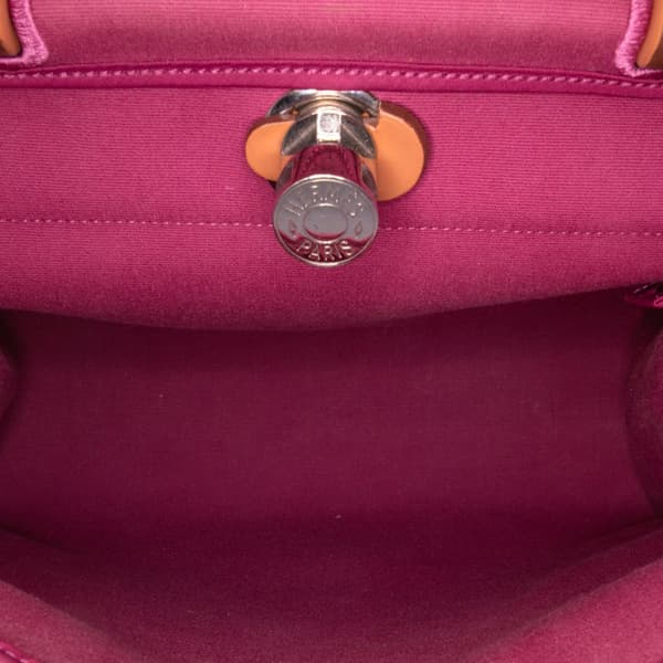 Pre-owned Hermès Toile Herbag Zip 31 Pink
