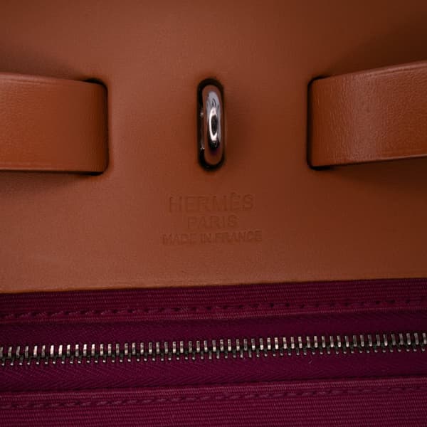 Pre-owned Hermès Toile Herbag Zip 31 Pink