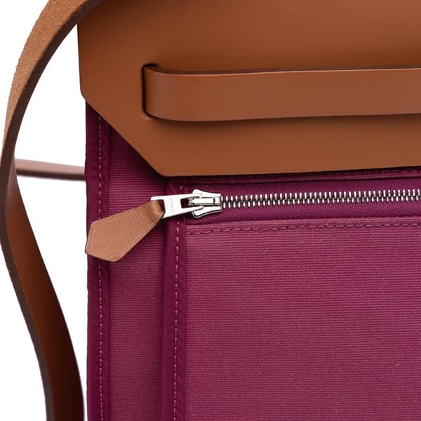 Pre-owned Hermès Toile Herbag Zip 31 Pink